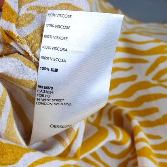 MAEVE ANTHROPOLOGIE Animal Print Button-up Blouse White Yellow Women XS - Picture 9 of 10